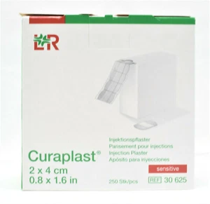 250x Injektionspflaster Curaplast sensitiv 2 x 4 cm REF 30625 - Bild 1 von 2
