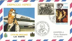 1985-Enveloppe-Fdc 1°Jour**/Vatican-Voyage du Pape J.Paul II-La Haye-Pays-bas - Imagen 1 de 1