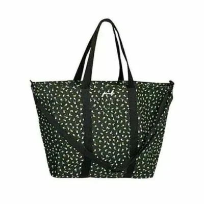 Bolso de Mano Victoria Secret Expandible Fin de Semana Negro con Flores Blancas y Amarillas Nuevo en Paquete Foto 1 de 2