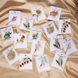 Women Brooches Pin Fashion Enamel Pins Elegant Wedding Accessories Jewelry Gift - Picture 1 of 16