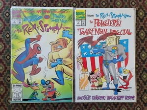 CLEAN CoMIC LoT 2 REN STIMPY BAG BoARD EXCELLENT SPIDERMAN PoWDERED ToAST MAN #1 - Bild 1 von 10