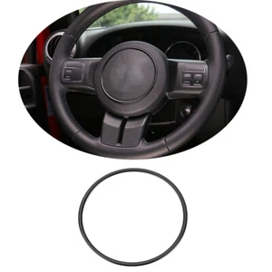 Steering Wheel Central Trim Bigger Ring For Wrangler /Grand Cherokee 10+ Black - Foto 1 di 3