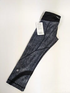 Lululemon Run Inspire crop 2 negro talla 6 nuevo con etiquetas - Imagen 1 de 8