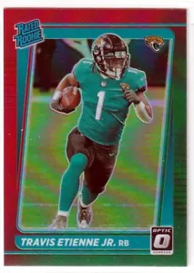 2021 Donruss Optic Rated Rookie Preview Red and Green #258 Travis Etienne Jr. RC - Picture 1 of 2