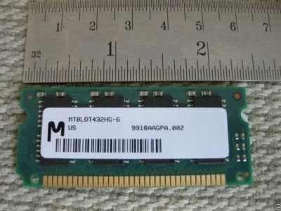 16MB EDO 72-pin 60ns 3.3v SODIMM Memory RAM MT8LDT432HG-6X MICRON CRUCIAL Chip - Image 1 of 3