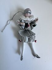 Vtg Kurt Alder’s Masked Puppet Russian Dancer Xmas Ornament Woman And Man Silver