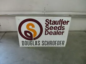 Stauffer Seeds doppelseitiger Händler Metallschild geprägt Syngenta NK 36""x24"" AUS - Bild 1 von 12