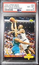 PSA 8 1992-93 Upper Deck Rookie All-Star Recruit #3 Shaquille O'Neal RC HOF Shaq