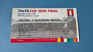 Boleto semifinal de la FA Cup 2005 - Arsenal v Blackburn Rovers - Imagen 1 de 2