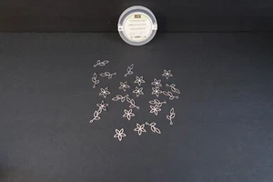 NEU Stampin Up Blütenblatt Passion Verzierungen 24 Metall silberfarbene Ranken Blätter - Bild 1 von 4