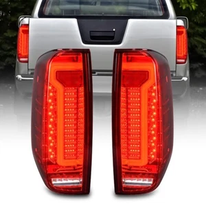 Pair LED Tail Lights  For Nissan Frontier Navara D40 2005-2014 Rear Brake Lamps - Foto 1 di 12