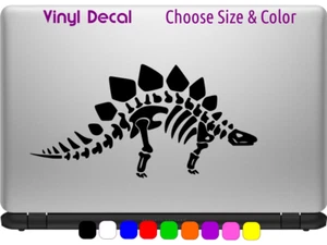 Stegosaurus Skeleton Fun Dinosaur Decal Laptop Window Sticker CHOOSE SIZE COLOR - Picture 1 of 2