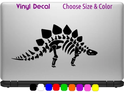 Stegosaurus Esqueleto Divertido Dinosaurio Calcomanía Laptop Ventana Pegatina ELIGE EL TAMAÑO COLOR Foto 1 de 2
