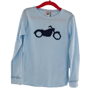 Jack & Nicole Moto Graphic Tee Kids 6 Blue Minimalist Simple Playdate Casual NWT - Picture 1 of 7