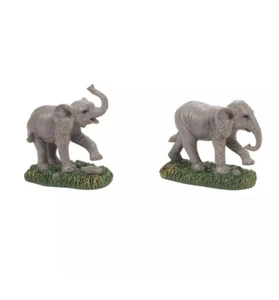 Department 56 Zoological Garden Elephants Set of 2 6011453 Dept 2023 Village Acc - Picture 1 of 3