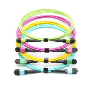 12-adrig MTP/MPO LWL Patchkabel SM/MM OM3/OM4/OM5 LSZH 1m/3m/5m Fuß 40g/100g - Bild 1 von 10