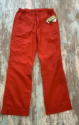 Pantalones Médicos XS Landau Elastizados Para Mujer Caqui Rojo Claro Nuevos con Etiquetas Elásticos  Foto 1 de 4