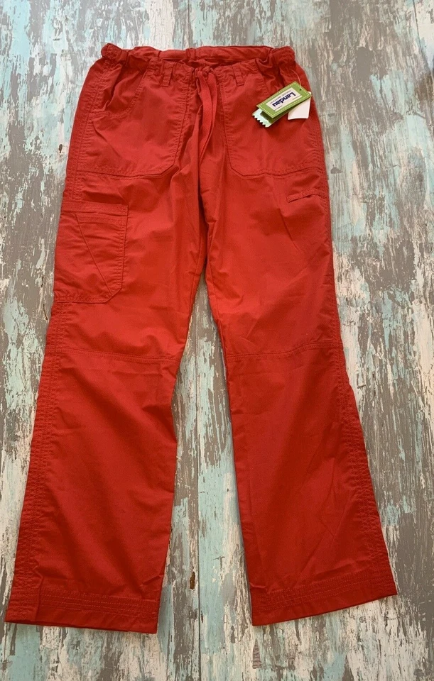 Pantalones Médicos XS Landau Elastizados Para Mujer Caqui Rojo Claro Nuevos con Etiquetas Elásticos  Foto 1 de 4