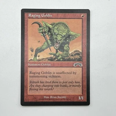 Magic The Gathering MTG Raging Goblin - Exodus - EX Authentic & Official - Image 1 of 2