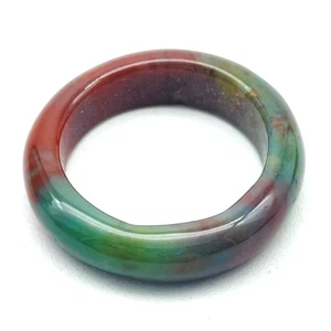 Green and Red Marbleized Acrylic Ring Boho Festival Party Hippie Classic - Picture 1 of 8