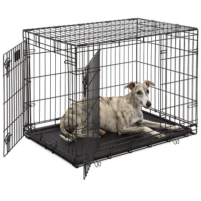 Midwest Large Double Door Wire Dog Pet Crate 1636DDU 36x23x25h cage kennel - Image 1 of 4