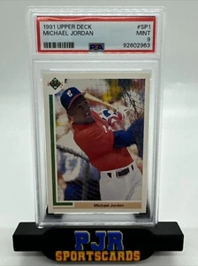 Michael Jordan 1991 Upper Deck PSA 9 Mint Baseball Short Print Card #SP1 - Bild 1 von 2