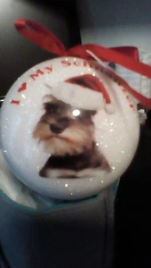 Schnauzer Christmas Ornament Shatter Proof Ball Tree Decoration - Picture 1 of 1