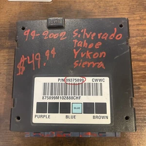 09375899 BODY CONTROL MODULE 1999-2000-2001-2002 SILVERADO ,TAHOE ,YUKON ,SIERRA - Picture 1 of 4