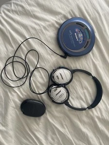 Sony CD Walkman Personal Portable Compact Disc Player - Blue (D-EJ625)+ BOSE CQ3 - Picture 1 of 5