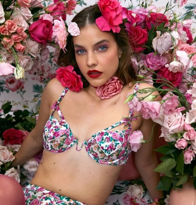 VS For Love and Lemons Heart Bloom Underwire Bra Small Floral White Green Pink - Image 1 of 4