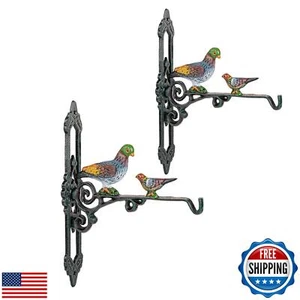 Sungmor Cast Iron Hanging Plant Bracket, 2 Pack Heavy Duty Hanging Basket Bra - Picture 1 of 5