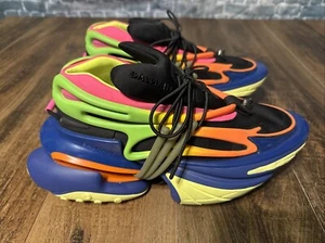 Talla 39/ US 6.5 - Zapatillas Balmain Unicornio Multicolor Azul Verde Naranja Neopreno - Imagen 1 de 16