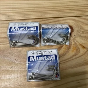 Mustad 6/0 3407SS-DT 2x Strong Lot Qty 15 - Foto 1 di 2