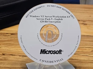 ULTRA RARE: Microsoft Windows NT 4 Server/Workstation SP5 128-Bit Encryption! - Picture 1 of 1