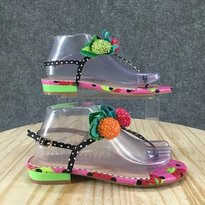 Sandalias Betsey Johnson para mujer 8 correas en T Juicie multicolor informal lazo NUEVAS - Imagen 1 de 18