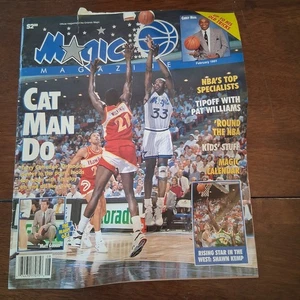 Revista de baloncesto Orlando Magic de colección de febrero de 1991 con póster de Scott Skiles - Imagen 1 de 7