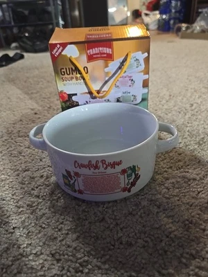 Cuenco Gumbo de Vidrio con Asas Bisque de Cangrejo Foto 1 de 4