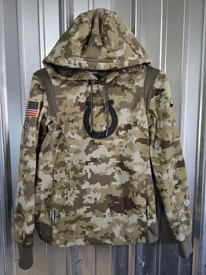 Indianapolis Colts Nike Hoodie Womens XS Salute To Service On Field Pullover - Image 1 of 4