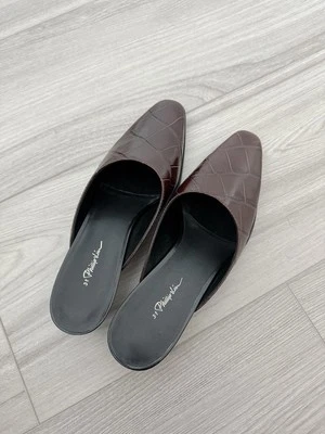 3.1 Phillip Lim Agatha Gatito Tacón Mules Cuero Efecto Cocodrilo Talla 39.5 NUEVO Foto 1 de 4