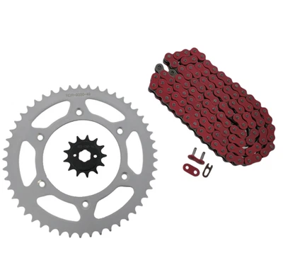 Honda CRF230F 230 F 2003-2014 cadena y piñón rojo 13/49 110L Foto 1 de 4