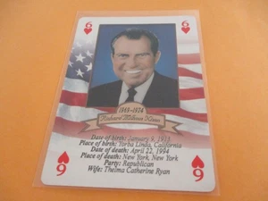 RICHARD NIXON 2007 SINGLE SWAP PLAYING CARD FREE SHIPPING 6 OF HEARTS - Picture 1 of 2