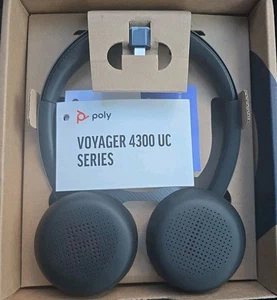 Poly Voyager 4320 UC Wireless Headset, Teams Certified, USB C & A,2025 Datiert Neu - Bild 1 von 4