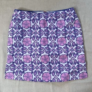 Falda de natación Vineyard Vines cubierta forrada para mujer 10 conchas marinas arena dólar estampado - Imagen 1 de 13