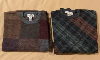 2-Vintage Tricots St Raphael Knit Sweater Men's Size Large Crewneck 100% Wool - Image 1 of 4