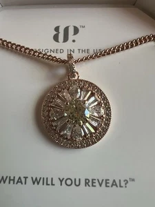 Bomb Party Necklace RBP6798 "Love Me Like You Do" Lemon CZ/Rose Gold - Picture 1 of 4