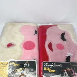 Vintage Furry Friends Fluf N Stuf Pillow Cover Mrs Santa Claus Monterey Mills - Picture 1 of 6
