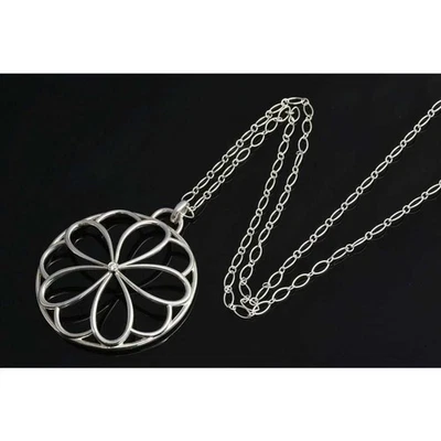Auth Tiffany & Co. Flower Circle 1P Diamond Necklace SV925 29.13 in Pendant Used - Image 1 of 4