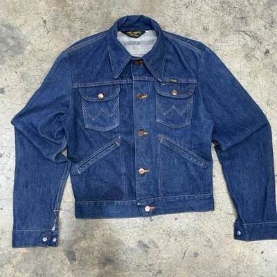 Chaqueta vaquera vintage años 70 Wrangler sin fallas 126MJ talla 21X19 camionero vaquero Foto 1 de 4