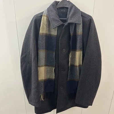 Tommy Hilfiger Men's Size LT Wool blend Coat with Detachable Scarf Quilted Lined - Image 1 of 4