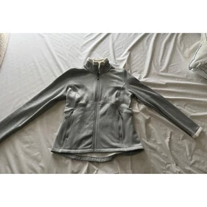 The North Face Womens Gray Fleece Jacket Full Zip Size M Medium - Picture 1 of 11